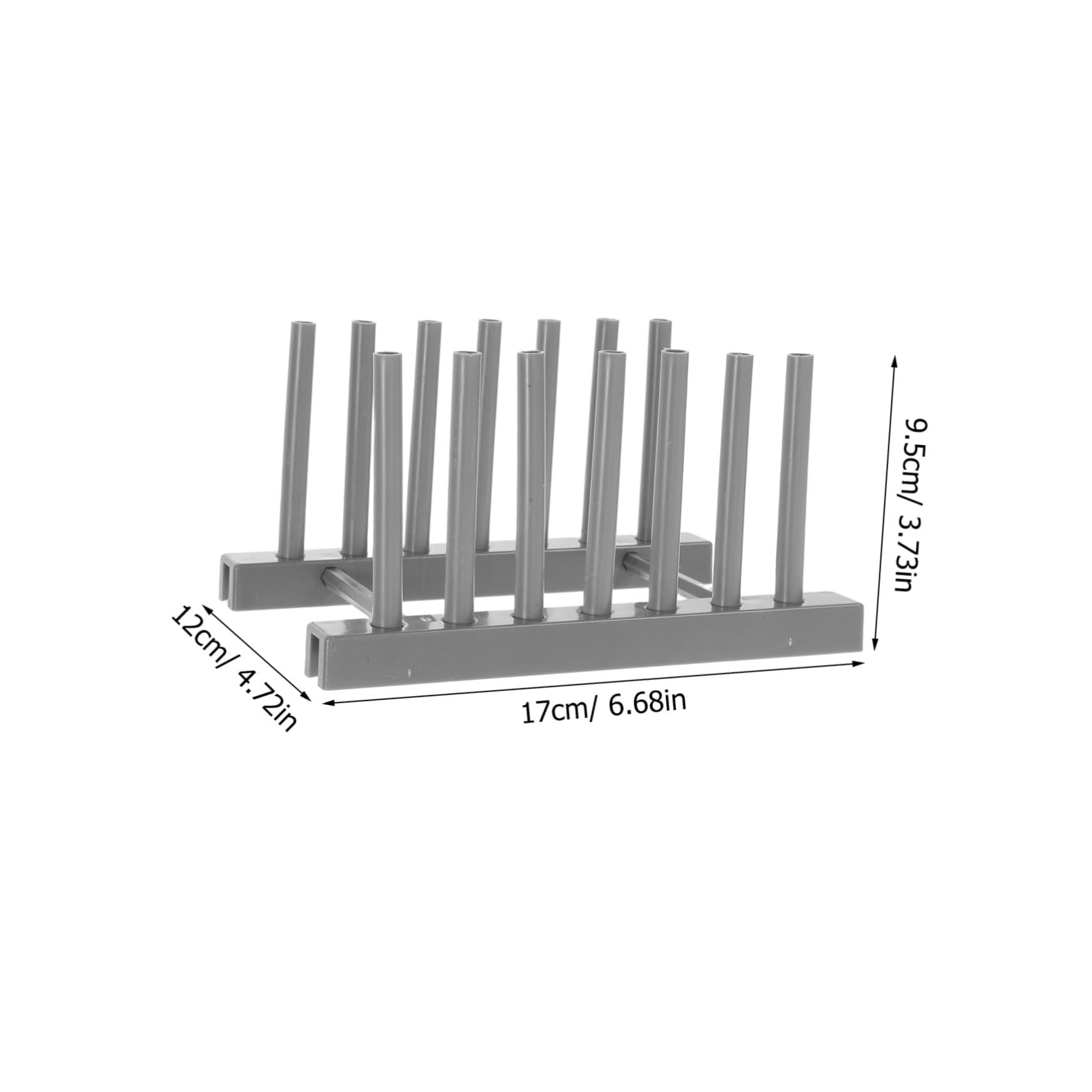 OUNONA Plastic Dish Drying Rack Grey Cover Lid Holder Dish Drainer Space Saving Kitchen Organizer for Plates Pot Covers Easy Assembly Elegant Design