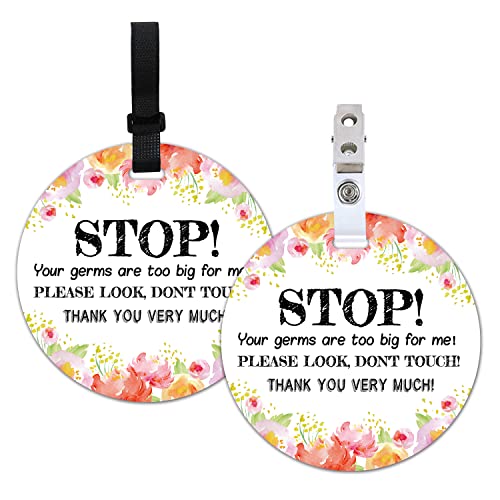 Stop, No Touching Baby Safety Signs - 2 Pack Flower