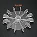 uxcell Motor Fan Blade 120mmx15mm Round Shape Bore White Engineering Plastic with 12 Vanes