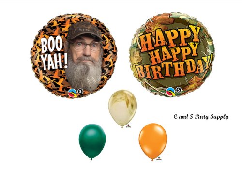 Duck Dynasty Uncle Si Camouflage Happy Birthday Party Balloons Favors Decorations Supplies #TOP26