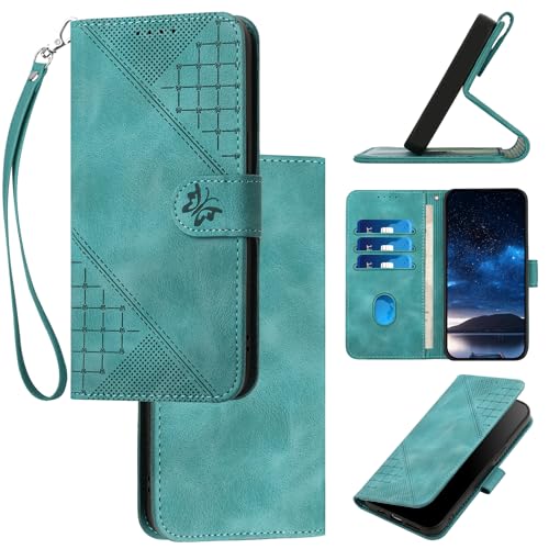 Rfvzubemok Compatible with Huawei P Smart 2019 Phone Cover,Compatible with Huawei Nova Lite 3 Card Slots Kickstand Flip Magnetic Closure Wallet Phone Case Green