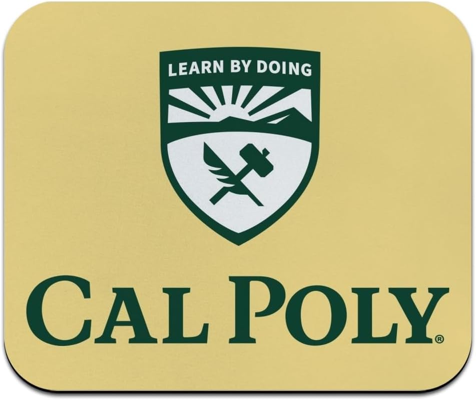 Cal Poly Primary Logo Low Profile Thin Mouse Pad Mousepad