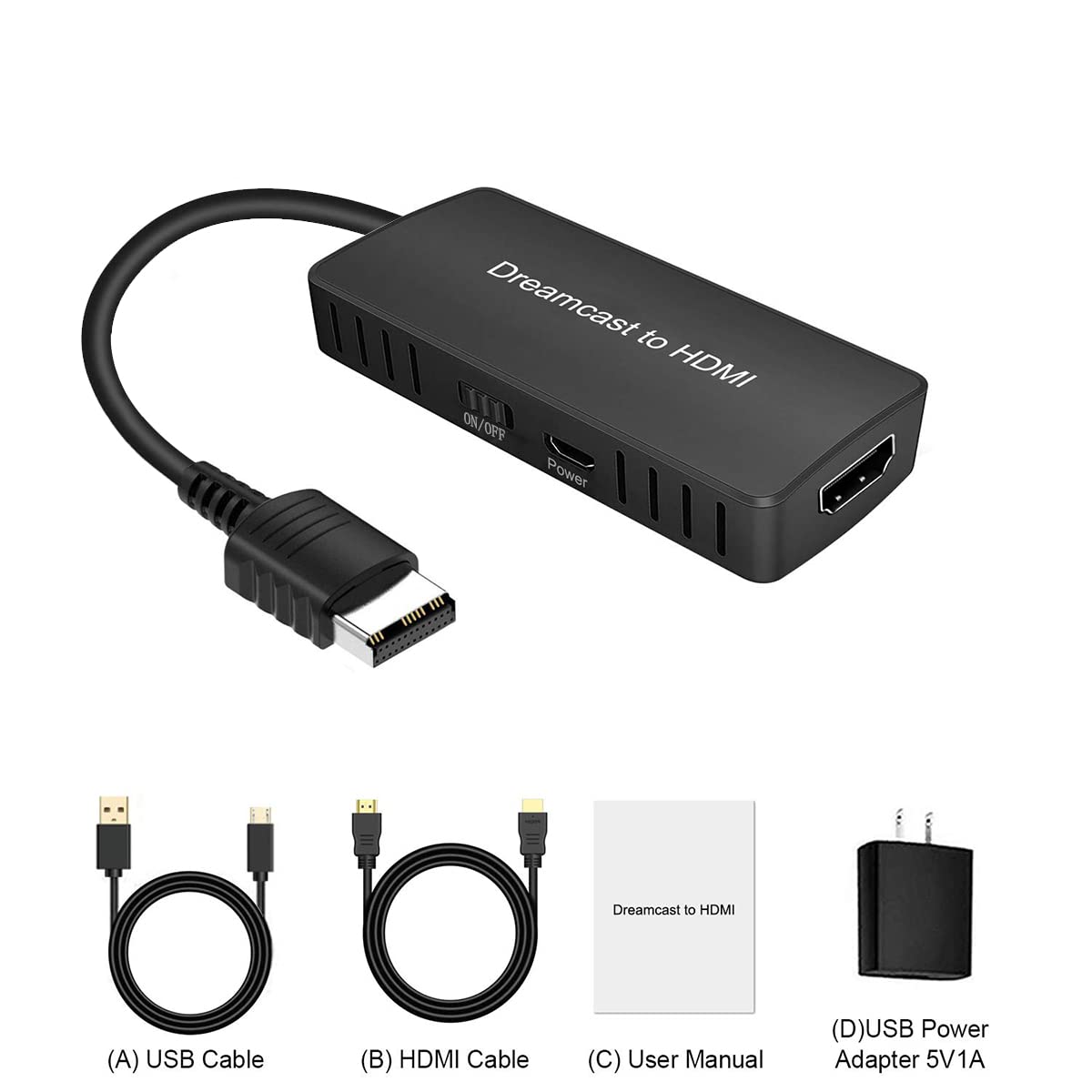 HDMI Cable for Sega DC (Sega Dreamcast Console). Convert the Native Ypbpr Signals from Dreamcast to Digital HDMI Signals. Provide the Best Signal Processing. : Video Games