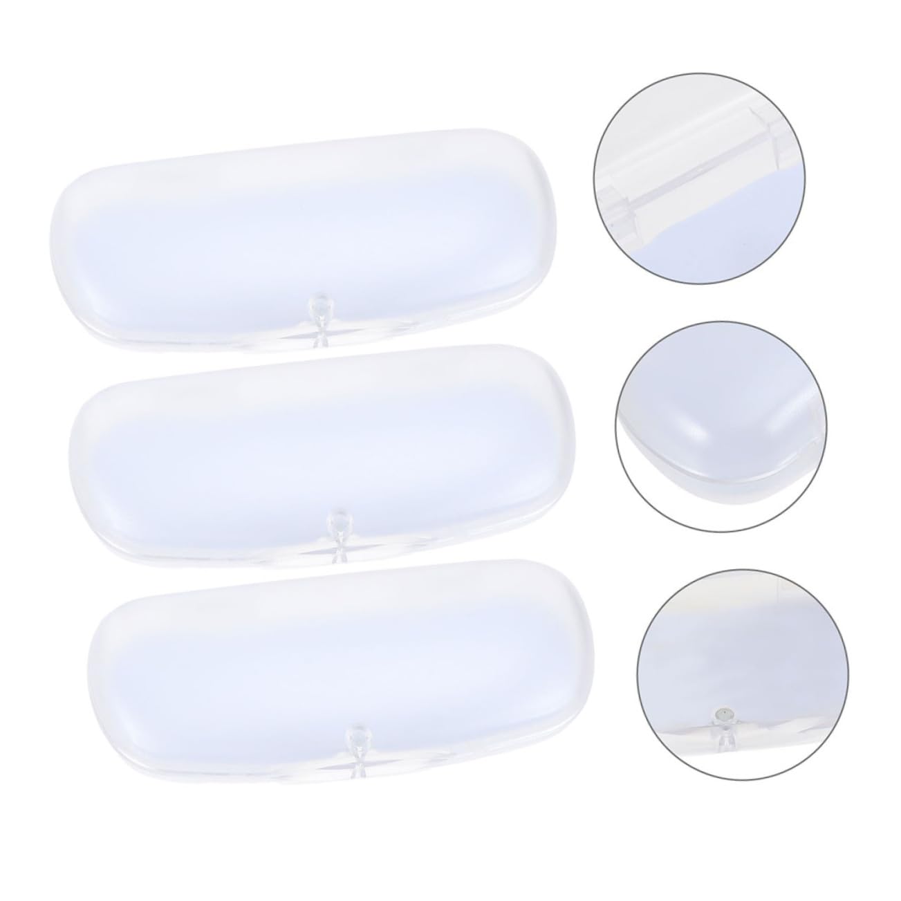 9piezas Estuche De Gafas Transparente De Diseño Frosted Almacenamiento Portátil y Ligero Protección Para Lentes Para Viajes y Uso Diario