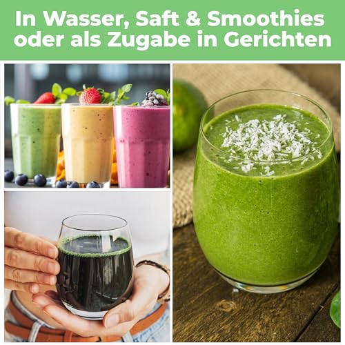 Curly Superfood Spirulina Pulver Bio 500g - 100% naturreine BIO Rohkostqualität - Fein gemahlenes Bio Spirulina Pulver für Smoothies, Säfte & Speisen