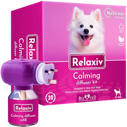 Calming Diffuser Kit for Dogs & Puppy - Pet Separation Anxiety Relief & Calm Pheromones Plug - Anti Stress Treatment Help with Fireworks, Aggression, Fighting & Other Problematic Behaviors
