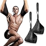 TOCO FREIDO Fitness Ab Slings Straps - Ab Straps for Pull Up Bar for Ab Workouts Premium Pull Up Straps & Hanging Ab Straps for Core Workouts Hanging Straps & Ab Hancer for Leg Raises, Knee Ups