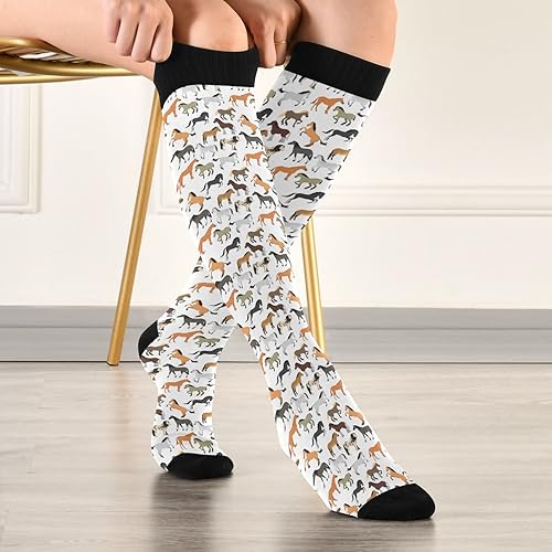 Image of Fisyme Socks for Women Men, Warm Comfort Athletic Crew Running Hiking Cycling Compression Socks