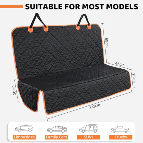 KYG Dog Car Seat Cover, Waterproof and Non-Slip Back Seat Protector for Pets and Kids, Universal Size 132 x 58 x 46 cm - Image 5