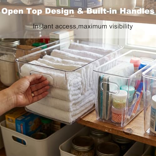Save 19% on MOONEDGE Clear Plastic Organizer Bins Set of 4 - Image 7