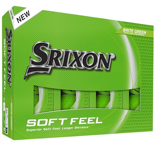 Srixon Soft Feel Brite - Hochsichtbare Golfbälle mit ultraweicher Haptik | Lange Distanz und stabile Flugbahn | Kontrollierter Spin und schnelle...