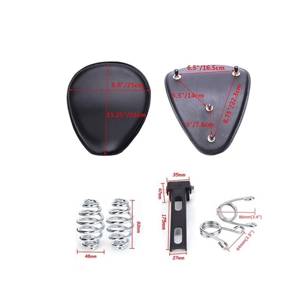 Motorrad Sitz Motorradzubehör Motorrad-Sitzkissen Federleder Sitzkissen Universalmodell Motorrad-Ersatzteile