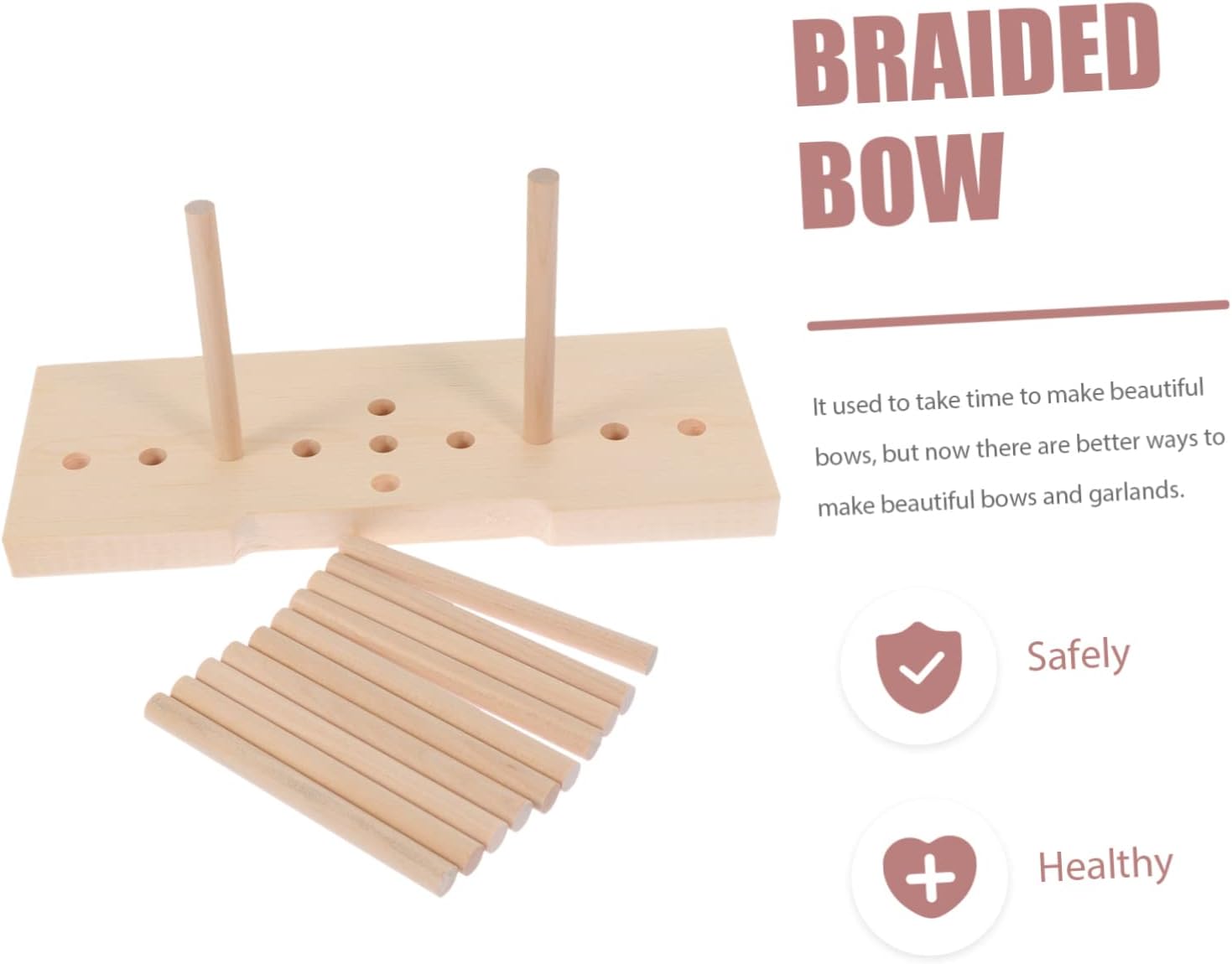 OHPHCALL Wooden Bow Maker Tool Bowknot Maker for Party Wreath Making Tool Bowknot Fixing Device Party Weaving Accessory