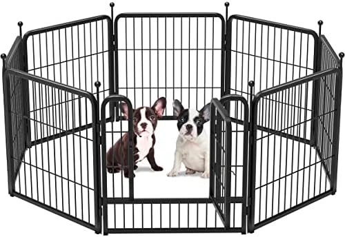 FXW Rollick Dog Playpen Designed for Camping, Yard, 24" Height for Puppies/Small Dogs, 8 Panels