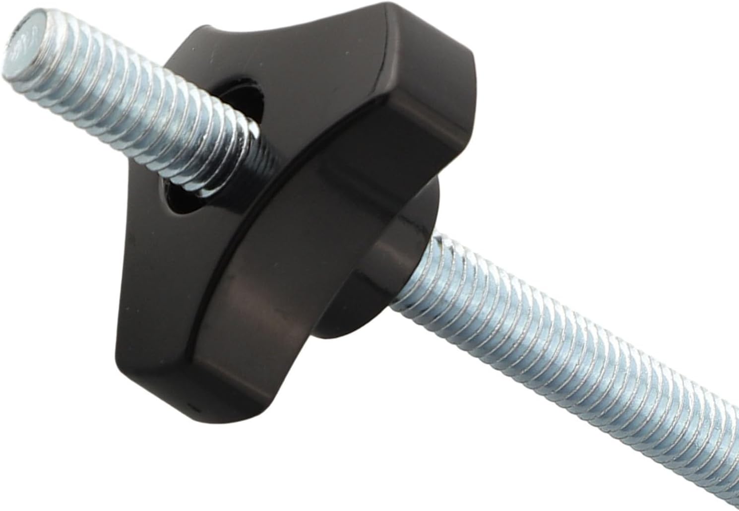 4-Pack M8 T-Slot Bolts and Knobs for Woodworking Jigs & Fixtures — T-Track Clamp Hardware Kit with Plastic Knobs and Metal Screws, Silver/Black