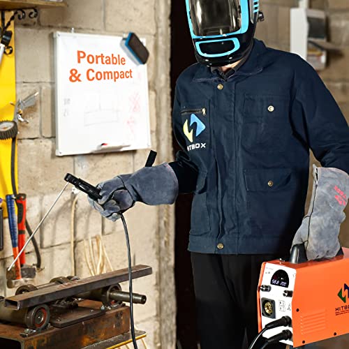Hitbox Mig Welder 200A 110V/220V Dual Voltage Color Smart Lcd Display Igbt Inverter Multifunction Mig Mma Lift Tig Stick Gas Mix Gases Gasless Flux Cored Wire Solid Core Wire Welding Machine Mt2000Ⅱ #TOP5