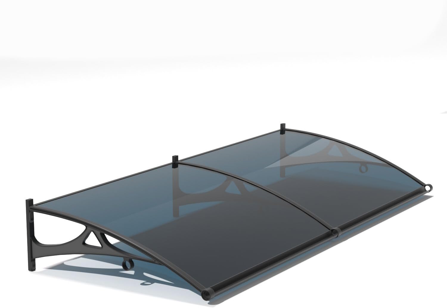 Awning for Door Entrance Window Awning Polycarbonate Awning Door Awnings Exterior Rain and Snow UV Resistant Waterproof Outdoor Canopy for Front Door Patio and Window Protection-60x60cm/24x24in