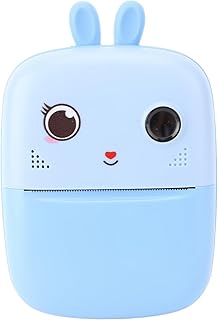 Pequeña Cámara de Impresión Instantánea, Impresión de Fotos Blancas Negras con Cámara de Impresión Pequeña Portátil con Juegos de Rompecabezas para Uso Diario (Green) (Blue)