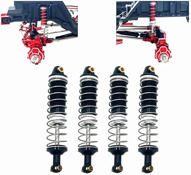 Hydraulic Shock Absorber Compatible with WL Toys 104006/104010/104020/104026 Rc Car Spare Parts Metal Upgrade Shock Absorber Black