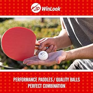 JP WinLook Ping Pong Paddles Sets - Portable Table Tennis Paddle Set with Ping Pong Paddles Professional Case & Ping Pong Balls - Premium Table Tennis Racket Player Set for Indoor & Outdoor Games JP WinLook Ping Pong Paddles Sets Portable Table Tennis Paddle Set with Ping Pong Paddles Professional Case Ping Pong Balls Premium Table Tennis Racket Player Set for Indoor Outdoor Games