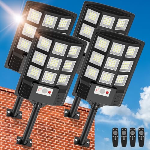 Solar Lights Outdoor, IP66 Waterproof Motion Sensor Solar Street Light