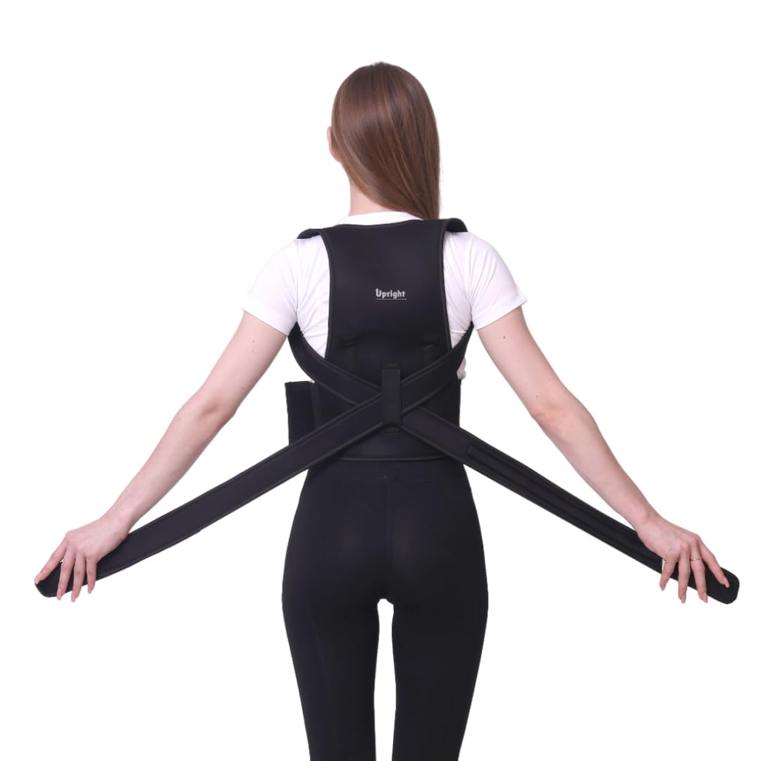 Sponsored Ad - Upright Neoprene Posture Corrector Belt | Shoulder, Back Support Belt | Back Straightener Brace | For Spine & Body Posture Correction | For Men & Women | Universal Fit - Style 04