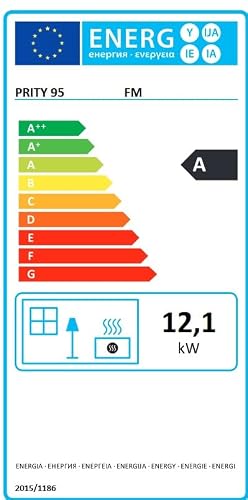 Miniatura 5 de Eek A Prity Fm Estufa De Leña 12.1 Con Horno, Calentador Estufa De Leña Con Alta Potencia Calorífica Eficiente Para Casa, Apartamento Y Casa De Vacaciones