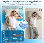BedStory Memory Foam Mattress Topper Queen, 3 Inch Cooling Gel Foam Double Bed Topper for Pressure Relief, Ventilated Design Bed Topper in a Box, CertiPUR-US Certified, Medium Firm, Queen Size