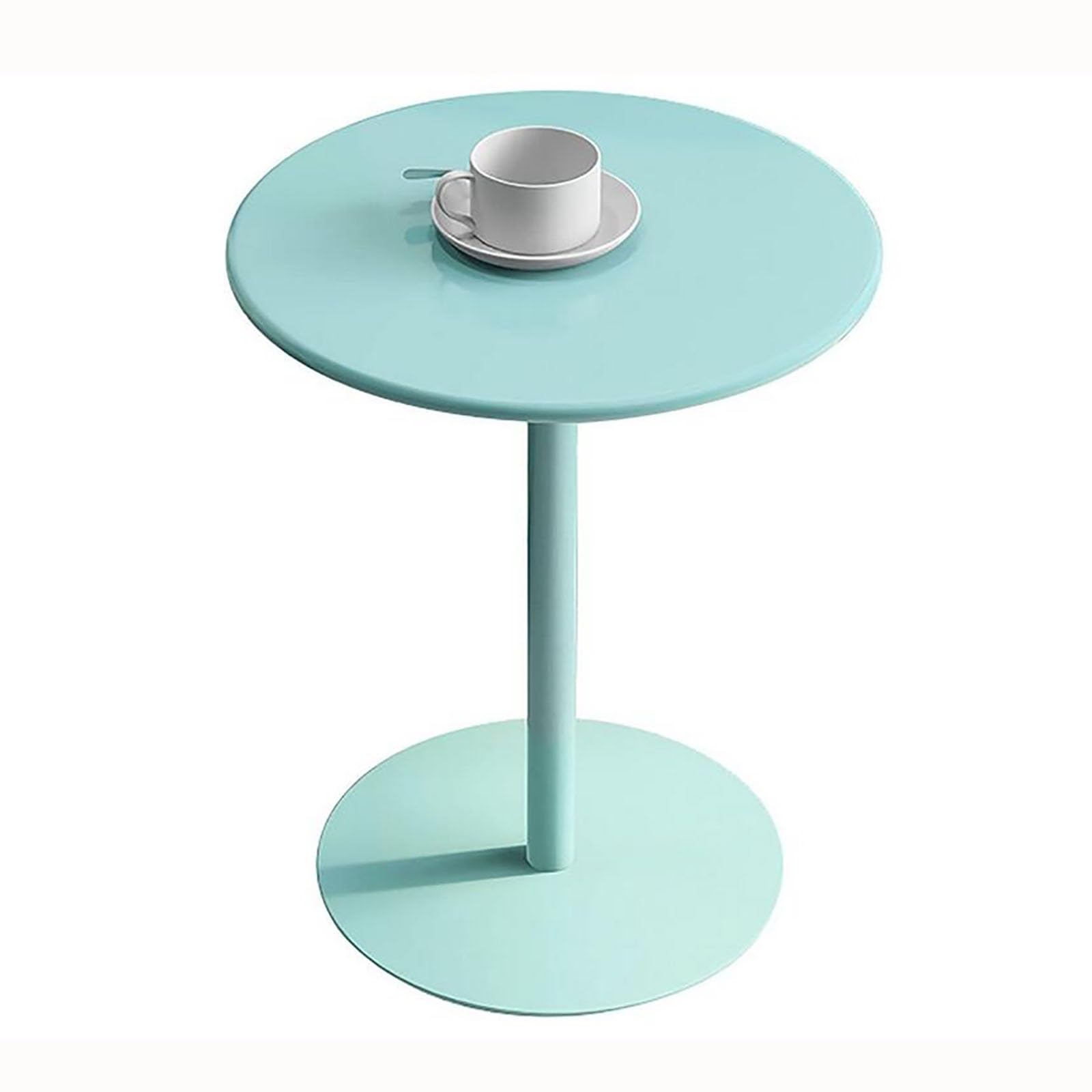 Table ronde en fer 40x62 cm pour salon et café, bout de canapé élégant de couleur E