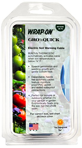 Wrap-On 51048 48' GRO-QUICK Soil Warming Cable 168 Watts 1.40 AMPS Wrap-On 51048 48' GRO-QUICK Soil Warming Cable 168 Watts 1.40 AMPS