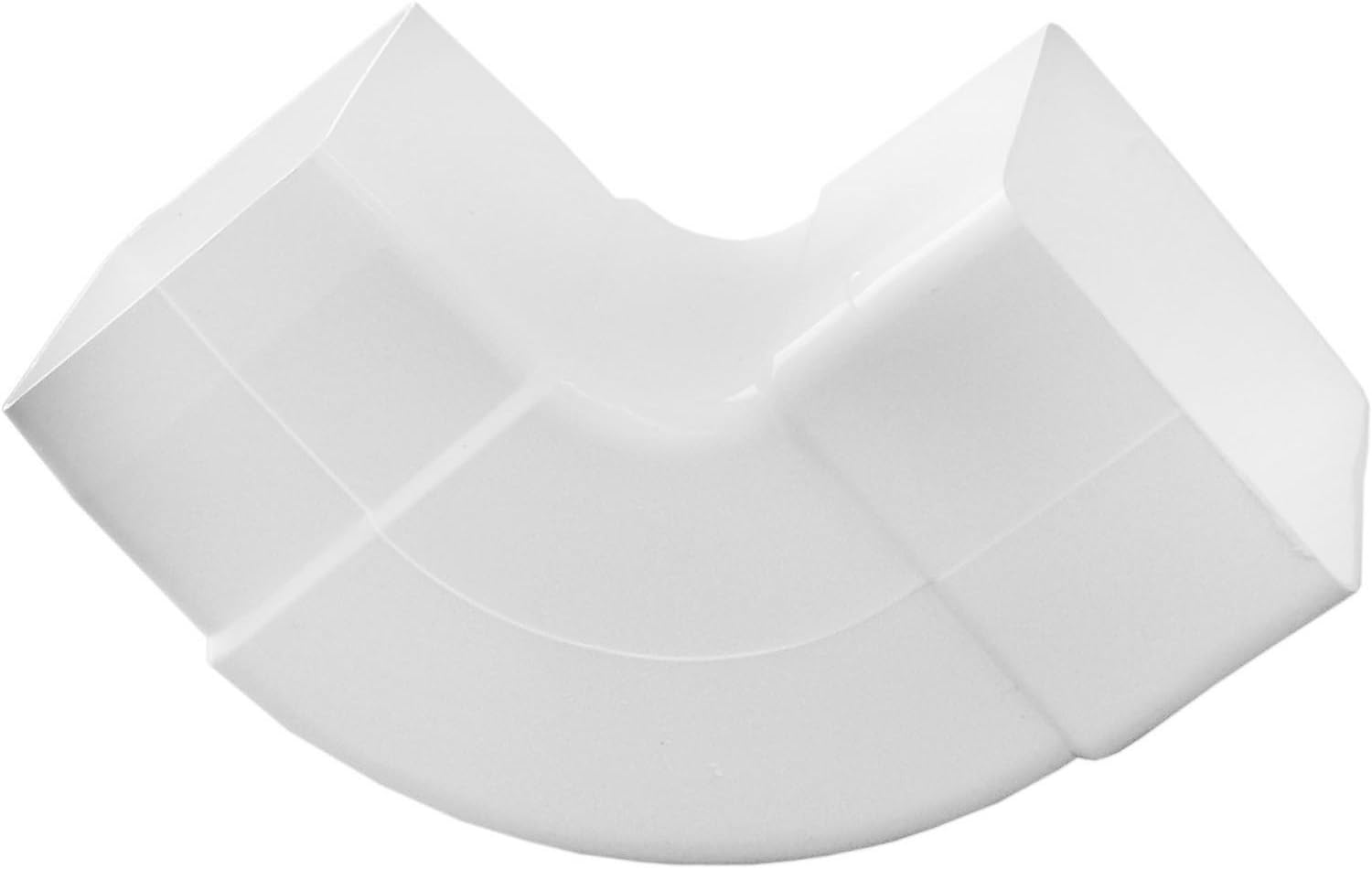 GENOVA PRODUCTS Gutter Downspout Elbow, White Vinyl, 90 Degree