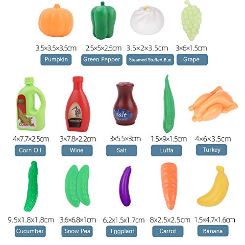 Homesen 42 Pcs Conjunto de Cozinha Finja Brincar com Chapéu de Chef avental Brinquedo de Cozinha Fog