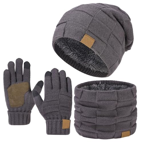 Ensemble d'hiver 3 pièces Ardenknit avec bonnet écharpe et gants doublés
