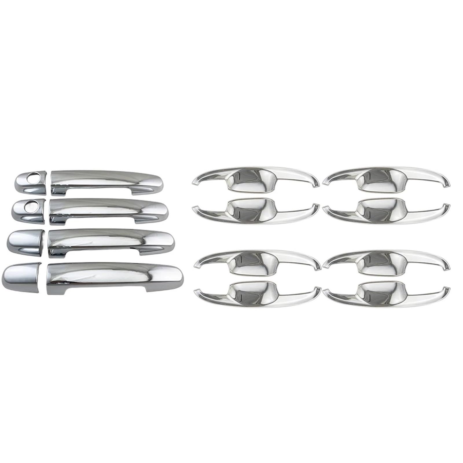 Youzka Handle And Bowl Car Abs Chrome Accessories Plated Door Handle Bowl Cover Trim Paste Style For Yaris For Vitz Hatchback 2006-2013(Handle And Bowl)