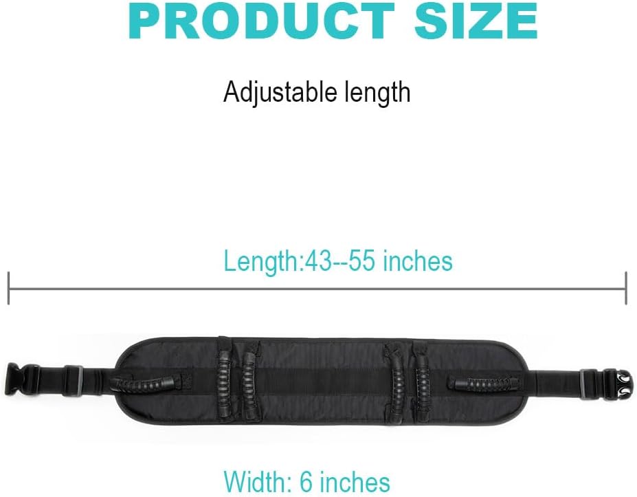 Transfer Belt for Lifting Seniors,Gait Belts with Handles for Seniors,Walking Safety Belt for Elderly, Bariatric, Handicap, Physical Therapy Black