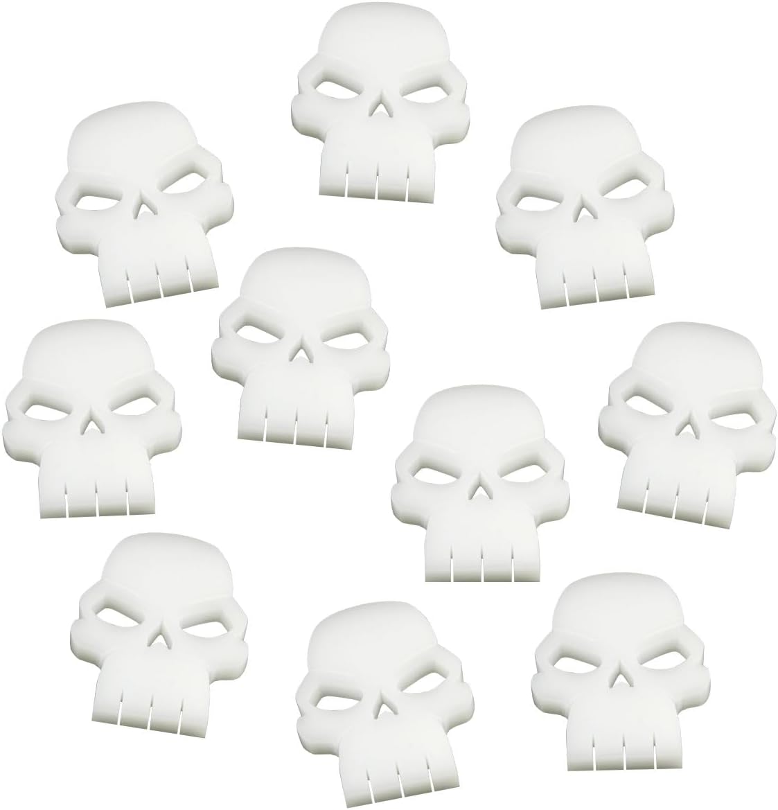 LITKO Skulls | Wound | Casualty | Death | Board Game | Role Play Game | Miniature Wargames | Compatible with Dungeons & Dragons, 40K | Pack of 10 (White)