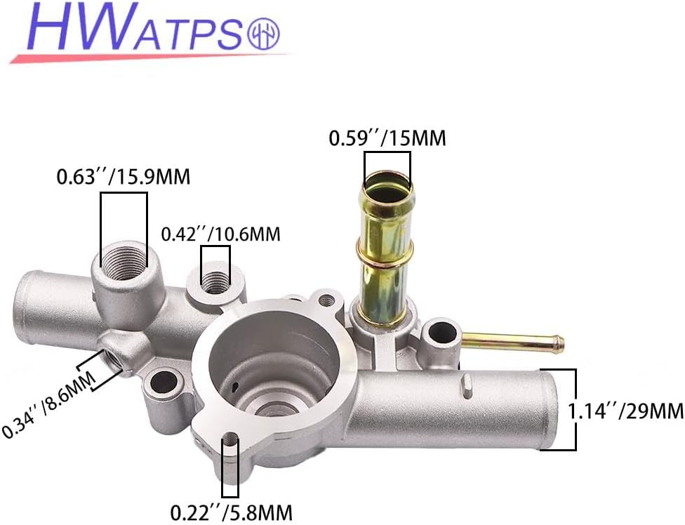 16333-11200 Coolant Thermostat Housing For 1994-1997 Toyota Paseo 4 Cyl 1.5L 1995-1997 Toyota Tercel DX, STD|4
