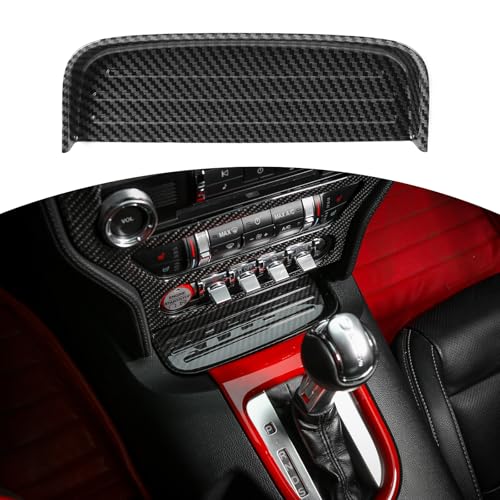 RT-TCZ for Mustang Carbon Fiber Tray Interior Accessories, Gear Shift Storage Organizer Trim for Ford Mustang 2015-2023 Black Carbon Fiber Interior Accessories 1pc