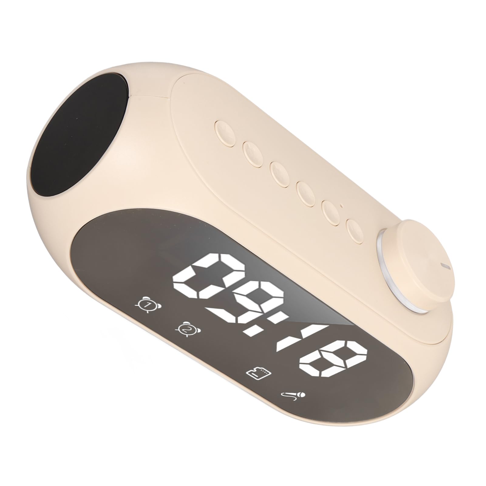 Radio-réveil Numérique pour Chambre à Coucher, Horloge FM de Chevet avec Haut-Parleur Bluetooth sans Fil, éclairage RVB, Grand écran Miroir, Double Alarme, Charge de Type C, pour