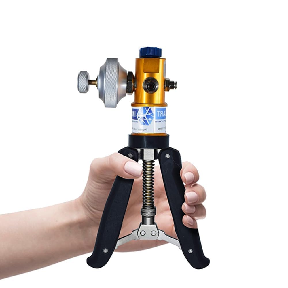Pneumatic Hand Pump Calibrator/Pressure calibrators (Range: -0.9 to 30 bar) for Calibration Labs and Field Calibrations Model: AI-DP1-2200 with (Vacuum Gauge)