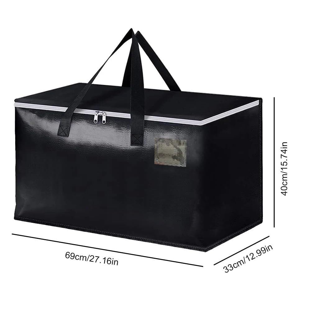 Borsa per Alimenti Caldi per Pizza Borse portaoggetti da 90 litri imballaggio for riporre oggetti pesanti pieghevoli for l'imballaggio e lo stoccaggio in movimento(2PCS)