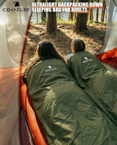 COVACURE Sleeping Bag, 210 * 80cm Ultra Warm Sleeping Bags for Adults Kids, Compact Outdoor Sleeping Bags for Camping with Portable Compression Bag - Image 5