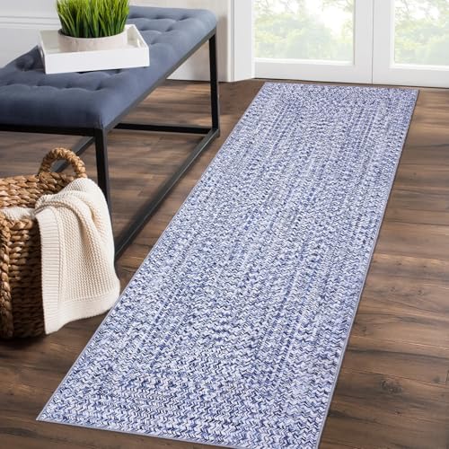 ROYHOME Runner Rug 2x10 Print Braided Washable Hallway Runner