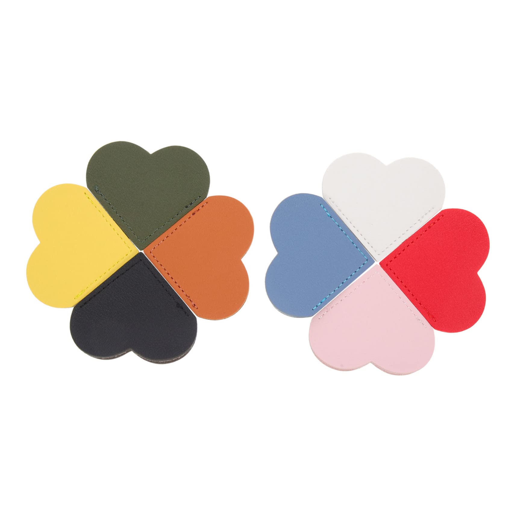 5 Set Di Segnalibri Per Libri Da Donna in Pelle A Forma Di Cuore Delicati Protettori Per Angoli Di Pagina Accessori Per Protettori Per Angoli Di 8 Pezzi*5