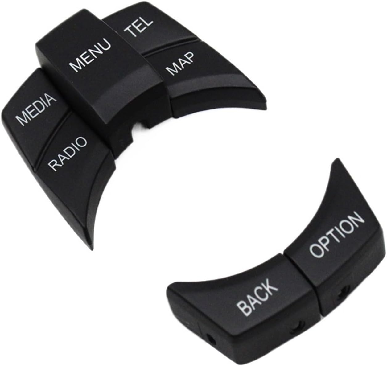Car Button Interior Car CIC IDrive Multi Media Knob Menu Buttons Replacement Fit for BMW E60 E61 E63 E64 E81 E82 E87 E88 E89 E90 E92 E70 E71 Steering Wheel Buttons(Model B-Black)