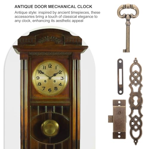 Cerradura de reloj de puerta dorada para solucionar montajes complejos DIY 7