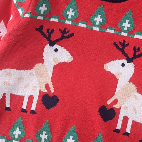 Image of Ugly Christmas Sweater for Girls Funny Xmas Knit Pullover Shirts Kids Child Holiday Jumper Tops Outfit 2-14 Years