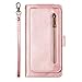 Produktbild Docrax Galaxy S10 Handyhülle, Hülle Leder Case mit Standfunktion Magnetverschluss Flipcase Klapphülle kompatibel mit Samsung Galaxy S10/G973F - DOYTE040201 Rosa Gold