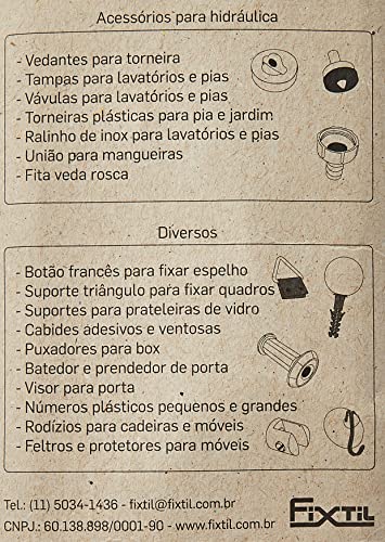 Botão Francês Para Fixar Espelho Abs Fixtil Cromado