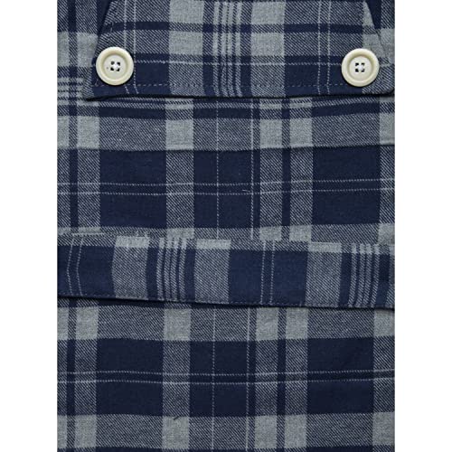 Image of Lulala Dog Plaid Print Cotton Jacket(14Inch,Grey and White)